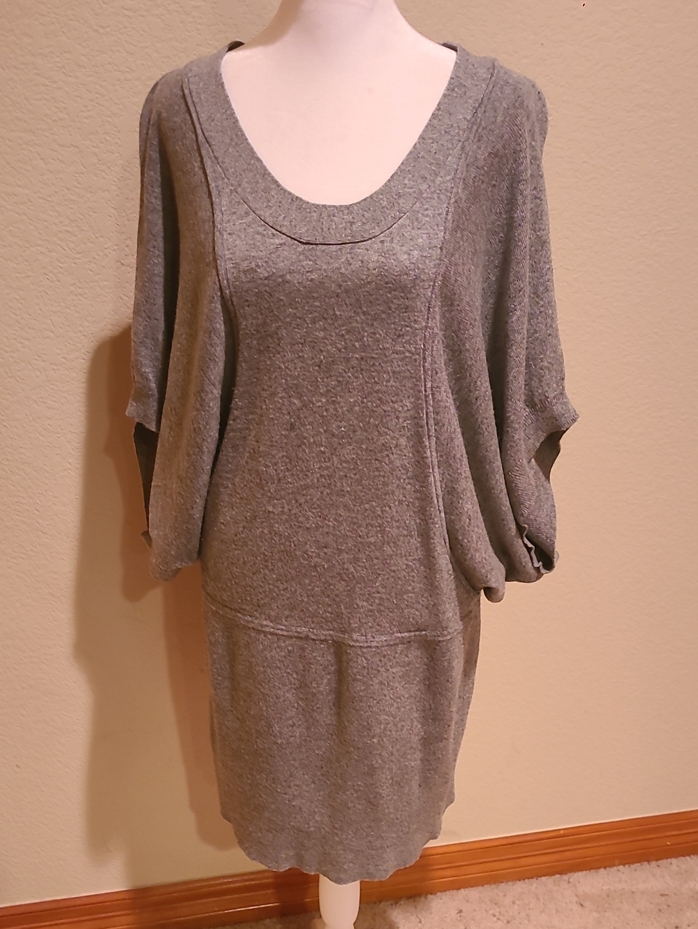 Banana Republic Cashmere Grey Women's Pullover Sweater Dress Size S